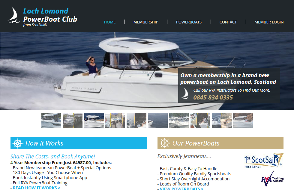 loch lomond power boat club membership boat share